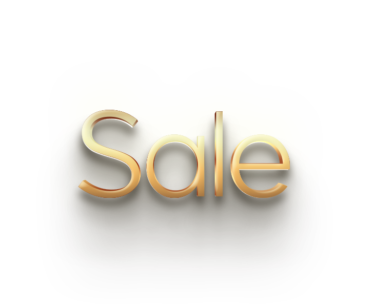 WORD SALE gold 3D text effects art typography PNG images free
